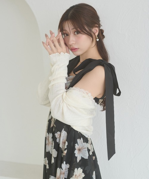 Ambre Neige(アンブルネージュ)の「uv cut lace cardigan / UVカットレースカーディガン(カーディガン/ボレロ・レディース・ブラック/ライトブルー/アイボリー・FREE)」の20枚目の写真