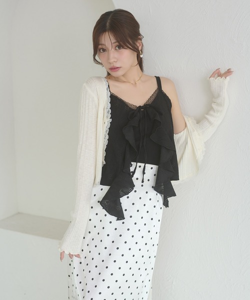 Ambre Neige(アンブルネージュ)の「uv cut lace cardigan / UVカットレースカーディガン(カーディガン/ボレロ・レディース・ブラック/ライトブルー/アイボリー・FREE)」の6枚目の写真