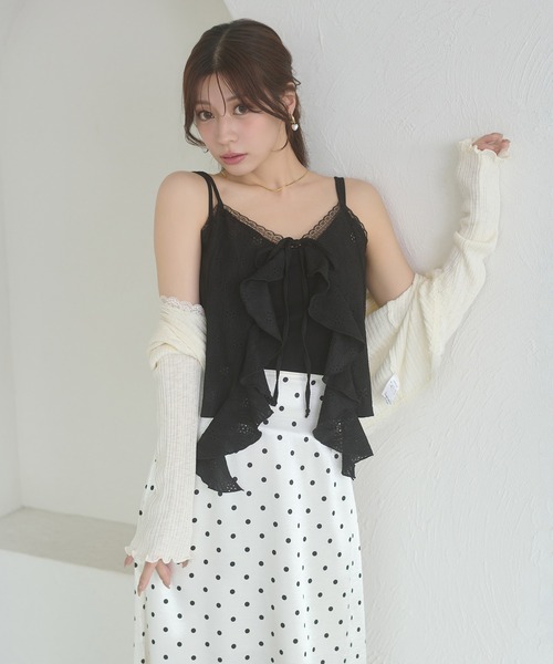 Ambre Neige(アンブルネージュ)の「uv cut lace cardigan / UVカットレースカーディガン(カーディガン/ボレロ・レディース・ブラック/ライトブルー/アイボリー・FREE)」の7枚目の写真