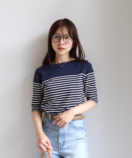 Sirin(シリン)の「ゴールドボタンボーダートップス(Tシャツ/カットソー・レディース・ホワイト系その他2/ホワイト系その他/ネイビー・FREE)」の10枚目の写真