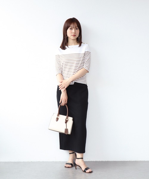 Sirin(シリン)の「ゴールドボタンボーダートップス(Tシャツ/カットソー・レディース・ホワイト系その他2/ホワイト系その他/ネイビー・FREE)」の21枚目の写真