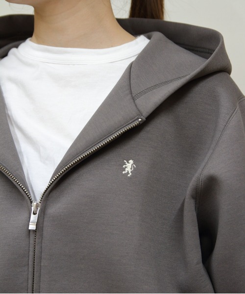 GYMPHLEX(ジムフレックス)の「Gymphlex/ジムフレックス ジップフードジャケット ZIP HOODED JACKET GY-A0859 KDB(パーカー・レディース・トップグレー/チャコールグレー・14)」の3枚目の写真