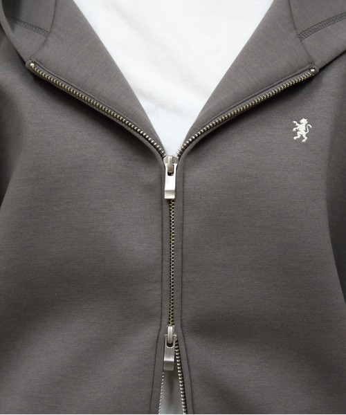 GYMPHLEX(ジムフレックス)の「Gymphlex/ジムフレックス ジップフードジャケット ZIP HOODED JACKET GY-A0859 KDB(パーカー・レディース・トップグレー/チャコールグレー・14)」の4枚目の写真
