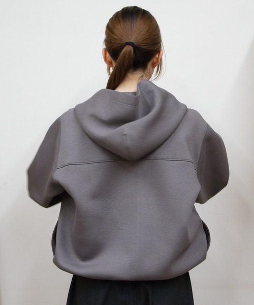GYMPHLEX(ジムフレックス)の「Gymphlex/ジムフレックス ジップフードジャケット ZIP HOODED JACKET GY-A0859 KDB(パーカー・レディース・トップグレー/チャコールグレー・14)」の9枚目の写真