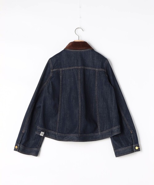 Rie Miller(リエミラー)の「【RM denim】コーデュロイ襟2WAYフレアショート丈Gジャン(デニムジャケット・レディース・ネイビー・FREE)」の19枚目の写真