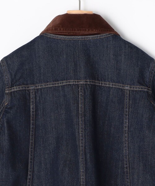Rie Miller(リエミラー)の「【RM denim】コーデュロイ襟2WAYフレアショート丈Gジャン(デニムジャケット・レディース・ネイビー・FREE)」の21枚目の写真