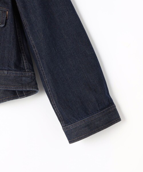 Rie Miller(リエミラー)の「【RM denim】コーデュロイ襟2WAYフレアショート丈Gジャン(デニムジャケット・レディース・ネイビー・FREE)」の22枚目の写真