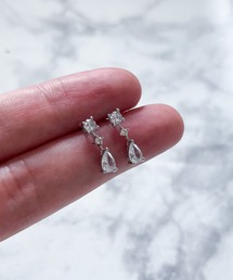 YU-KA:ペアドロップスタッドピアス Pair Drop Stud Earrings