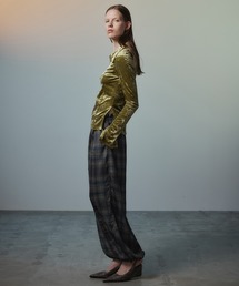 Satin Check Easy Pants/サテンチェックイージーパンツ