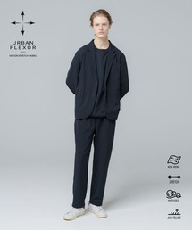 SPU（スプ）の「多機能素材ナイロン【セットアップ 2点セット】【URBAN FLEXOR】【防しわ、ストレッチ、ウォッシャブル、抗ピリング】Relaxed-Fit Shadow Button Single Jacket & Easy Tapered Pants Setup（セットアップ）」