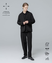 SPU（スプ）の「多機能素材ナイロン【セットアップ 2点セット】【URBAN FLEXOR】【防しわ、ストレッチ、ウォッシャブル、抗ピリング】Relaxed-Fit Shadow Button Single Jacket & Easy Tapered Pants Setup（セットアップ）」