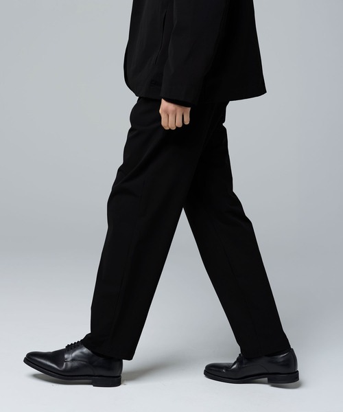 SPU(スプ)の「【セットアップ 2点セット】多機能素材ナイロン【URBAN FLEXOR】【防しわ、ストレッチ、ウォッシャブル、抗ピリング】Relaxed-Fit Shadow Button Single Jacket & Easy Tapered Pants Setup(セットアップ・メンズ・チャコール/グレイッシュベージュ/ネイビー/ブラック・S/M/L/XL)」の11枚目の写真