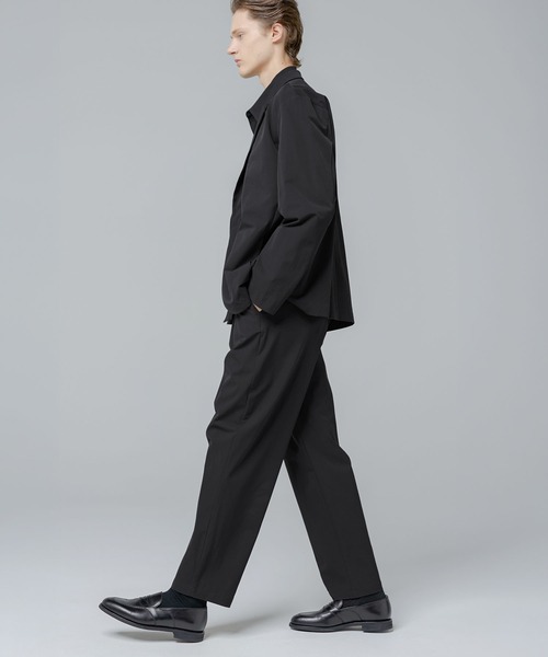 SPU(スプ)の「【セットアップ 2点セット】多機能素材ナイロン【URBAN FLEXOR】【防しわ、ストレッチ、ウォッシャブル、抗ピリング】Relaxed-Fit Shadow Button Single Jacket & Easy Tapered Pants Setup(セットアップ・メンズ・チャコール/グレイッシュベージュ/ネイビー/ブラック・S/M/L/XL)」の17枚目の写真