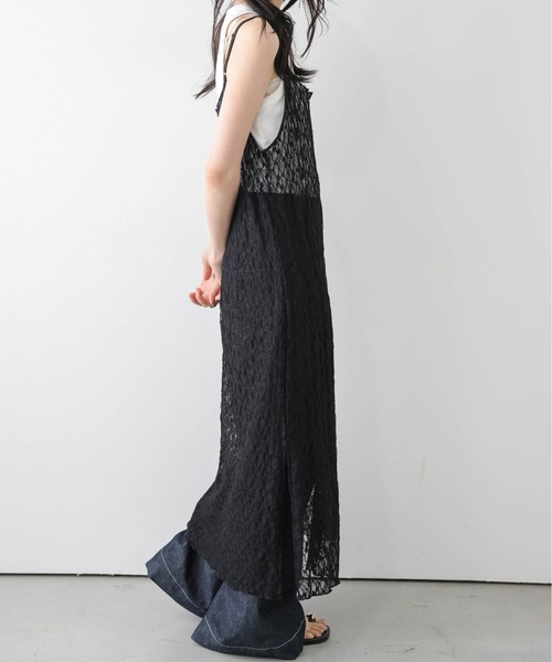 AMELY(エミリー)の「フラワーレース キャミワンピース(ワンピース・レディース・ブラック/ホワイト・フリー)」の14枚目の写真