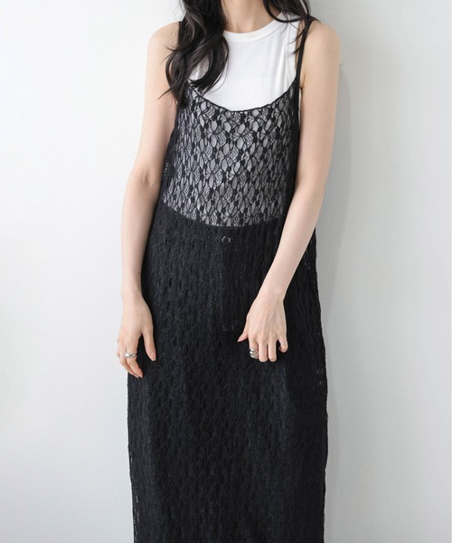 AMELY(エミリー)の「フラワーレース キャミワンピース(ワンピース・レディース・ブラック/ホワイト・フリー)」の15枚目の写真