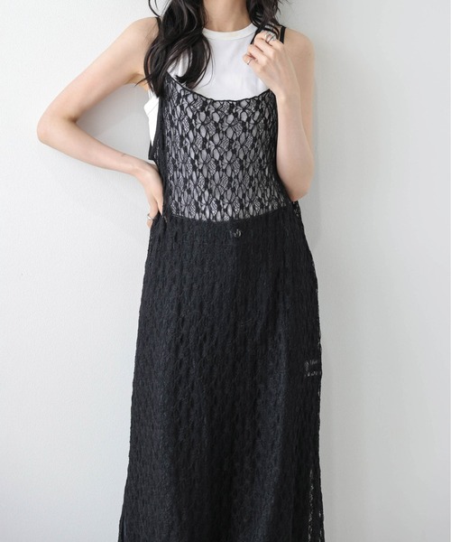 AMELY(エミリー)の「フラワーレース キャミワンピース(ワンピース・レディース・ブラック/ホワイト・フリー)」の16枚目の写真