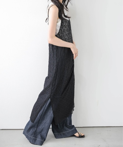 AMELY(エミリー)の「フラワーレース キャミワンピース(ワンピース・レディース・ブラック/ホワイト・フリー)」の17枚目の写真