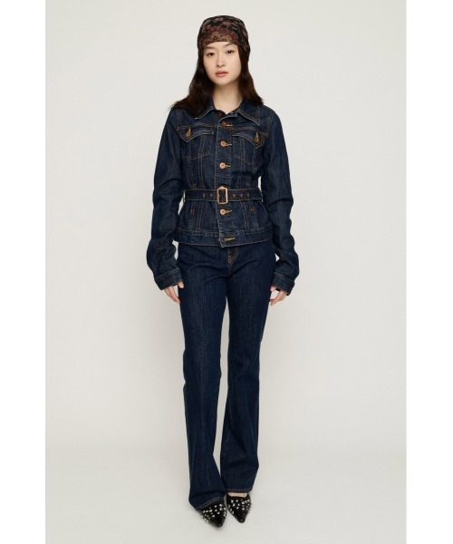 SLY(スライ)の「C/P FLAP DESIGN FLARE PT センタープレスフラップデザインフレアパンツ 秋服 冬服(デニムパンツ・レディース・ブルー/ダークブルー・2/1/0)」の18枚目の写真