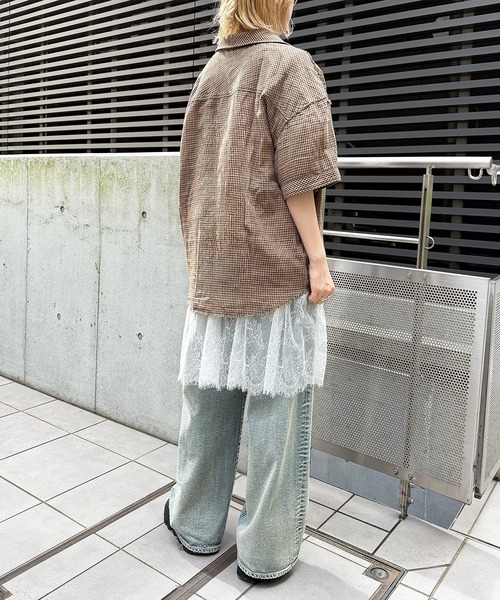 DOUBLE NAME（ダブルネーム）の「ダブルフェイスチェック リバーシブルシャツ（シャツ/ブラウス・レディース・ブラウン/レッド/グリーン・FREE）」の8枚目の写真