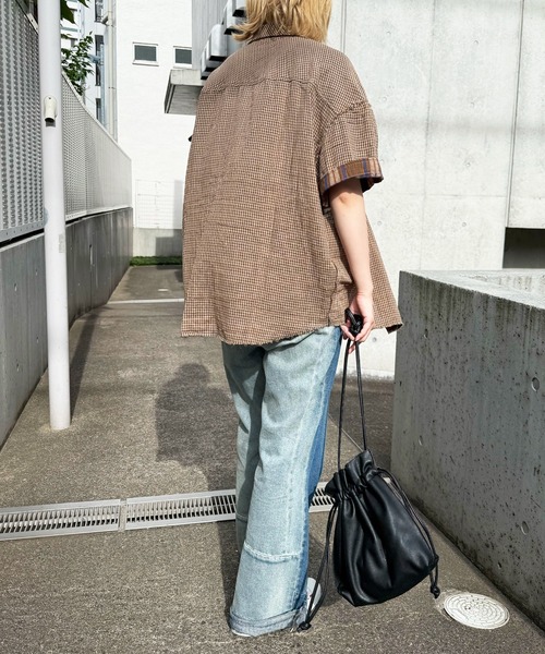 DOUBLE NAME（ダブルネーム）の「ダブルフェイスチェック リバーシブルシャツ（シャツ/ブラウス・レディース・ブラウン/レッド/グリーン・FREE）」の11枚目の写真