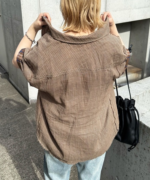 DOUBLE NAME（ダブルネーム）の「ダブルフェイスチェック リバーシブルシャツ（シャツ/ブラウス・レディース・ブラウン/レッド/グリーン・FREE）」の15枚目の写真