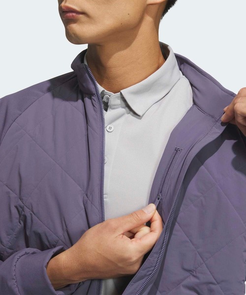 adidas(アディダス)の「メンズ COLD. RDY ハイブリッド中わた入りジャケット 【adidas Golf/アディダスゴルフ】(ダウンジャケット/コート・メンズ・パープル・LARGE/XX-LARGE/X-LARGE/SMALL/MEDIUM)」の3枚目の写真