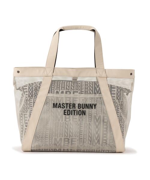 MASTER BUNNY EDITION(マスターバニーエディション)の「【MASTER BUNNY EDITION】リピートロゴメッシュトートバッグ (UNISEX)(トートバッグ・レディース・ホワイト/ブラック/ベージュ・FREE)」の3枚目の写真
