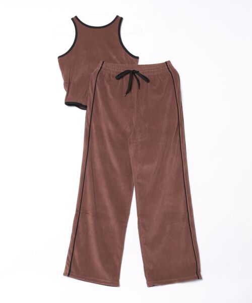 L.H.P(エルエイチピー)の「CLANE/クラネ/PILE CONTRAST LINE SET UP(セットアップ・レディース・ネイビー/アイボリー/ブラウン系その他5・1)」の3枚目の写真