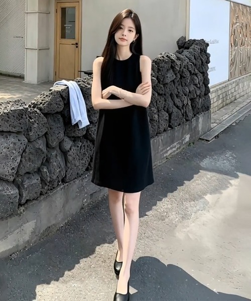 Girly Doll(ガーリードール)の「ノースリーブミドル丈ワンピース(ワンピース・レディース・ブラック・L/M)」の3枚目の写真