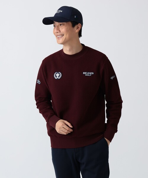 BEAMS GOLF（ビームスゴルフ）の「PL.R/B_KT_L.MN（ニット/セーター・メンズ・ネイビー/レッド系その他7/ホワイト系その他5・M/S/L）」の3枚目の写真
