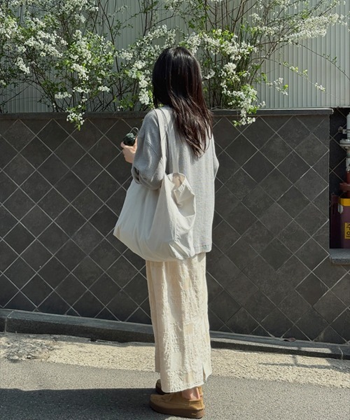 kittybunnypony（キティバニーポニー）の「Ripstop Little Gray Bunnies Soft Big Bag（ショルダーバッグ・レディース・ライトグレー・ONESIZE）」の8枚目の写真