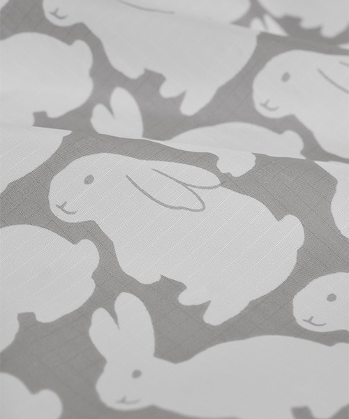 kittybunnypony（キティバニーポニー）の「Ripstop Little Gray Bunnies Soft Big Bag（ショルダーバッグ・レディース・ライトグレー・ONESIZE）」の11枚目の写真