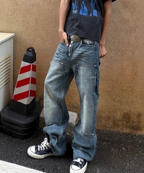 Ressaca(レサーカ)の「ダブルニーペインターフレアデニムパンツ(デニムパンツ・メンズ・ブルー・XL/L/M)」の20枚目の写真