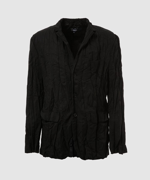 COMME des GARCONS HOMME(コム デ ギャルソン・オム)の「WOOL POLYESTER TWILL JACKET(テーラードジャケット・メンズ・ブラック・L/M/S/XS)」の1枚目の写真