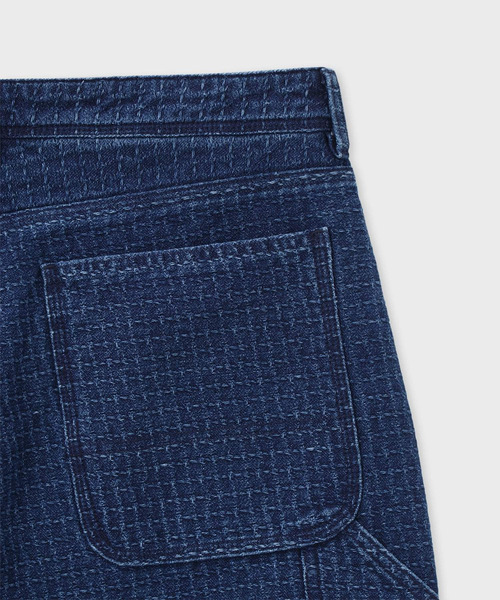 Dickies（ディッキーズ）の「Dickies(R) × PS Paul Smith 刺し子デニム ペインターパンツ / 262251 DC004（デニムパンツ・メンズ・ダークインディゴブルー・LARGE/MEDIUM/SMALL）」の7枚目の写真