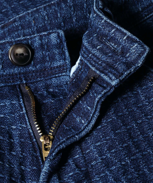 Dickies（ディッキーズ）の「Dickies(R) × PS Paul Smith 刺し子デニム ペインターパンツ / 262251 DC004（デニムパンツ・メンズ・ダークインディゴブルー・LARGE/MEDIUM/SMALL）」の9枚目の写真