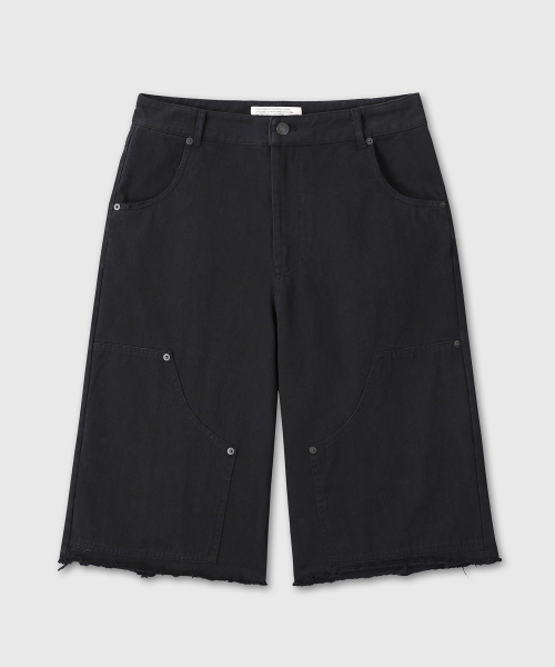 DIVEIN(ダイブイン)の「WASHED COTTON BERMUDA PANTS (BLACK)(その他パンツ・メンズ・その他・1/2/0)」の2枚目の写真
