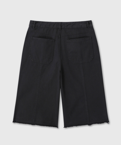 DIVEIN(ダイブイン)の「WASHED COTTON BERMUDA PANTS (BLACK)(その他パンツ・メンズ・その他・1/2/0)」の3枚目の写真