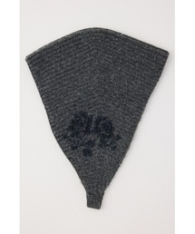 SLY(�X���C)��FLOWER EMBROIDERED KNIT SCARF �t�����[�G���u���C�_���[�h�j�b�g�X�J�[�t �H��(�j�b�g�L���b�v/�r�[�j�[)