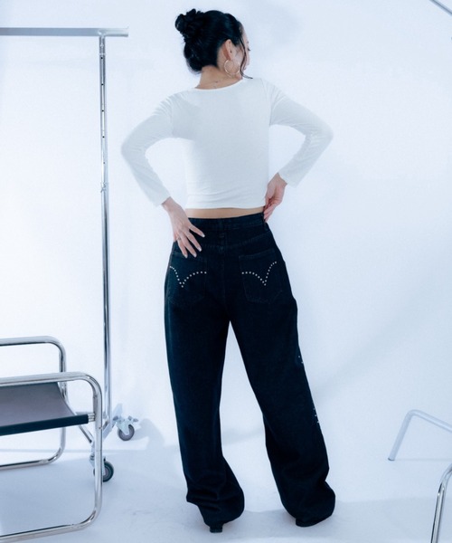 Haze Reverie(ヘイズレヴァリー)の「カップ付きレースレイヤードデザイントップス(Tシャツ/カットソー・レディース・ホワイト/ブラック/レッド・FREE)」の20枚目の写真