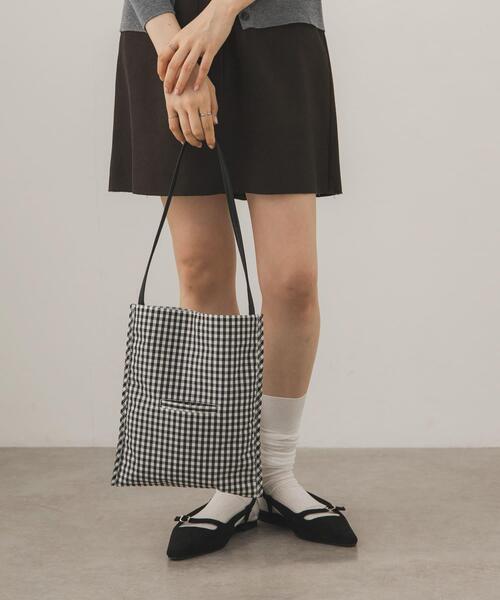 KBF(ケイビーエフ)の「パイピングデザインミニBAG(ショルダーバッグ・レディース・ブルー系その他/チェック・ONE)」の1枚目の写真