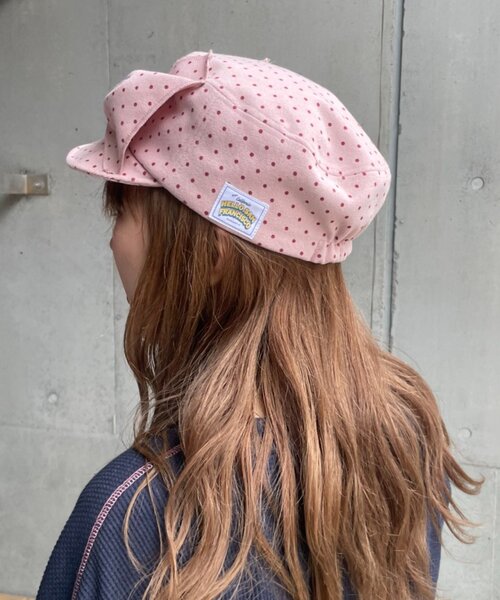 HELLO.SANFRANCISCO(ハローサンフランシスコ)の「【HELLO.SANFRANCISCO】BIGリボンドット柄コーデュロイキャップ(キャップ・レディース・ベージュ/ピンク・ONE SIZE)」の20枚目の写真