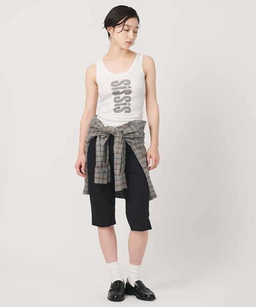 ER(イーアール)の「<ER>ジャージー カプリパンツ(その他パンツ・レディース・ブラック/ダークブラウン・M/S)」の1枚目の写真