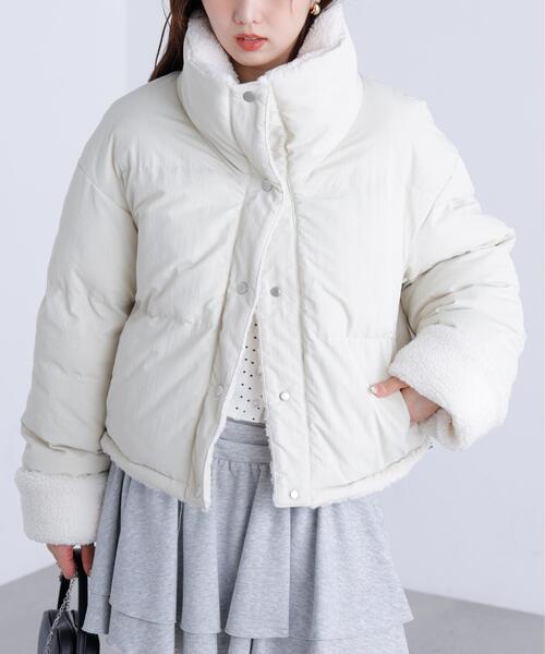 FREE'S MART(フリーズマート)の「◆内ボア中綿リバーシブルブルゾン(ブルゾン・レディース・ブラック/ホワイト/ベージュ系その他・MEDIUM/SMALL)」の11枚目の写真