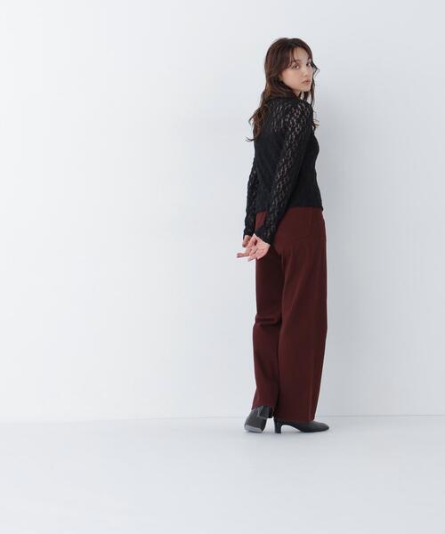 NATURAL BEAUTY BASIC(ナチュラルビューティーベーシック)の「シャツカラー起毛レースカットソー(Tシャツ/カットソー・レディース・オフホワイト/ブラック・FREE)」の12枚目の写真