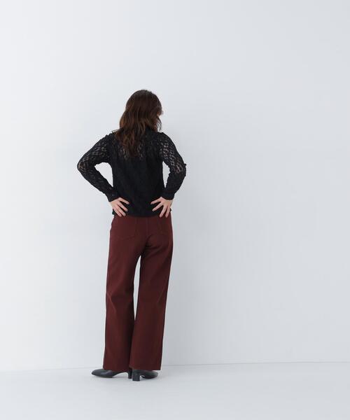 NATURAL BEAUTY BASIC(ナチュラルビューティーベーシック)の「シャツカラー起毛レースカットソー(Tシャツ/カットソー・レディース・オフホワイト/ブラック・FREE)」の16枚目の写真