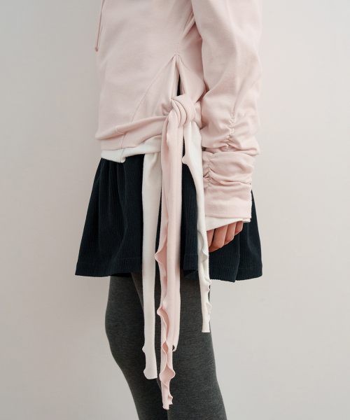 SINOON(シヌーン)の「Side Tie T-Shirt (Pink)(Tシャツ/カットソー・レディース・PINK・SMALL/MEDIUM)」の3枚目の写真