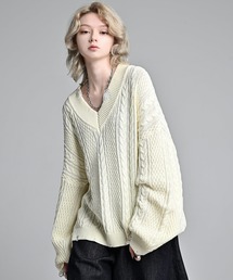 ADRER(�A�h���[)��extra quality V-neck cotton knit / �G�N�X�g���N�I���e�BV�l�b�N�R�b�g���j�b�g(�j�b�g/�Z�[�^�[)