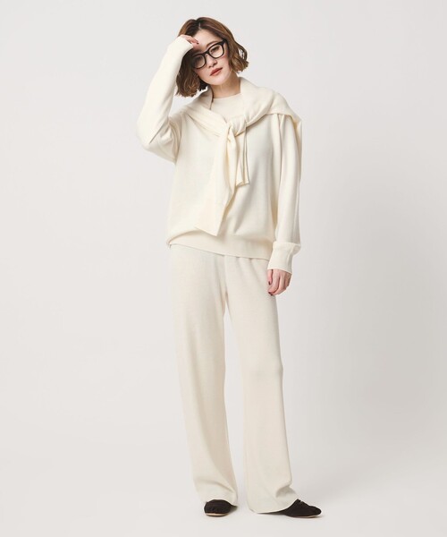conte(コンテ)の「<conte>NVL ハイゲージ ニットパンツ(その他パンツ・レディース・ブラック/ナチュラル/ダークブラウン・S/M)」の10枚目の写真