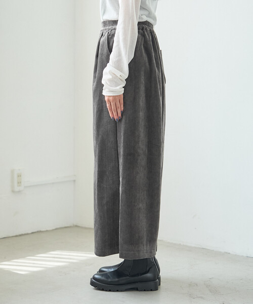 FREAK'S STORE(フリークスストア)の「フラットコーデュロイスカート/イージースカート(スカート・レディース・ブラック/チャコール/ベージュ・フリ-)」の10枚目の写真